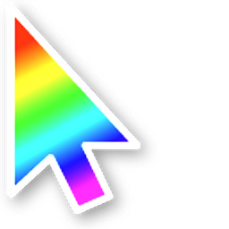 Rainbow Gradient Arrow Cursor