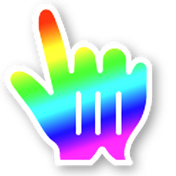 Rainbow Gradient Hand Cursor