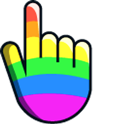 Rainbow Hand Cursor