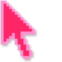 Raspberry Red Pixel Arrow Cursor