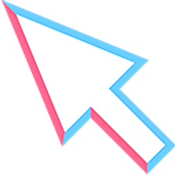 Red & Blue Stroke Arrow Cursor