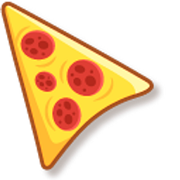 Red and Yellow Pizza Yellow Red Arrow Cursor