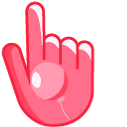 Red Balloon on Red Background Red Hand Cursor