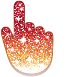 Red Fox Glitter Hand Cursor