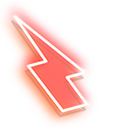 Red Lightning Neon Arrow Cursor