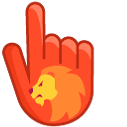 Red Lion On Red Hand Cursor