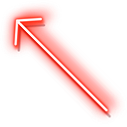 Red Neon Arrow Arrow Cursor