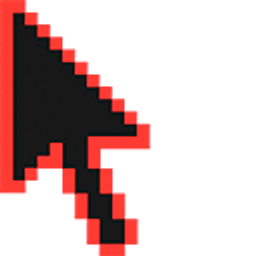 Red Orange Pixel Arrow Cursor