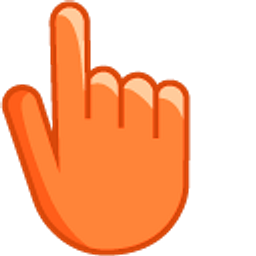 Red-Orange Hand Cursor