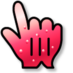 Red Strawberry Jam Gradient Hand Cursor