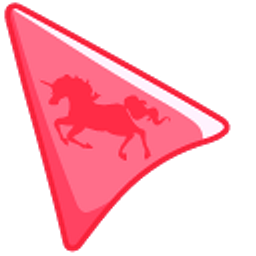 Red Unicorn on Red Arrow Cursor