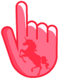 Red Unicorn on Red Hand Cursor