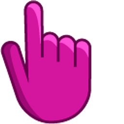 Red-Violet Hand Cursor