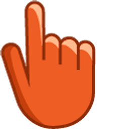 Rust Orange Red Hand Cursor