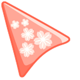 Sakura on Pink Background Arrow Cursor