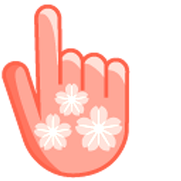 Sakura on Pink Background Hand Cursor