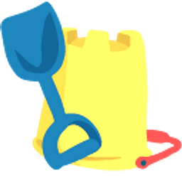 Sand Castle Bucket and Shovel Yellow Arrow Cursor