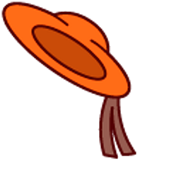 Sanrio Duckadoo and Straw Hat Orange Arrow Cursor