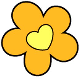 Sanrio Usahana and Flower Orange Arrow Cursor