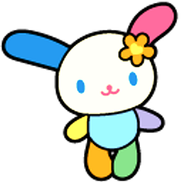 Sanrio Usahana and Flower Orange Hand Cursor