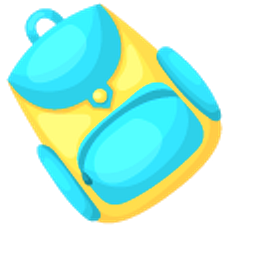 School Backpack and Book Yellow Blue Arrow Cursor