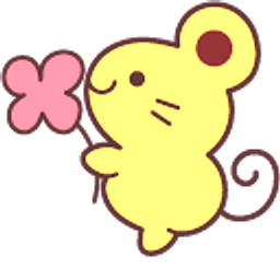 Scone the Mouse with Pink Flower Yellow Arrow Cursor