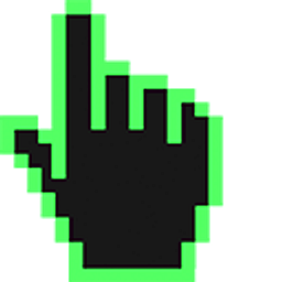 Screamin' Green Pixel Hand Cursor