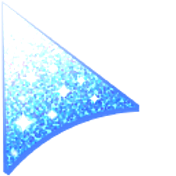 Sea Blue Glitter Arrow Cursor