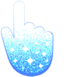 Sea Blue Glitter Hand Cursor