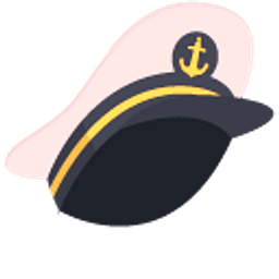 Sea Captain Hat White Black Arrow Cursor