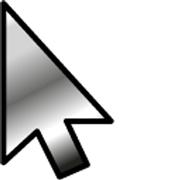 Shades of Gray Gradient Arrow Cursor