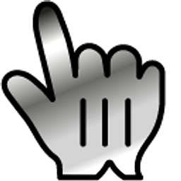 Shades of Gray Gradient Hand Cursor