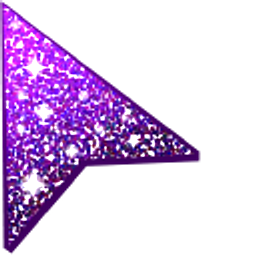 Shades of Violet Glitter Purple Arrow Cursor