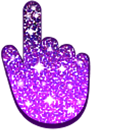 Shades of Violet Glitter Purple Hand Cursor