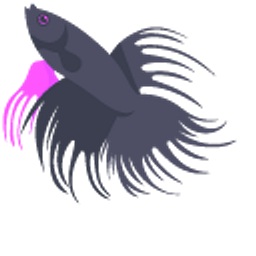 Siamese Fighting Fish Black Arrow Cursor
