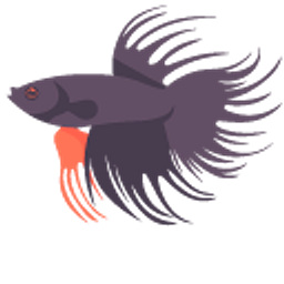 Siamese Fighting Fish Black Hand Cursor