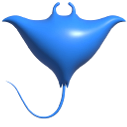 Simple 3D Batomorphi Ray Blue Hand Cursor