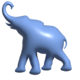 Simple 3D Blue Elephant Arrow Cursor