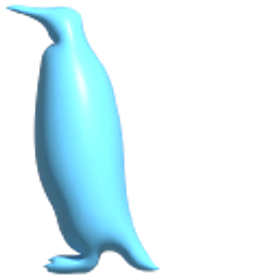 Simple 3D Blue Penguin Arrow Cursor