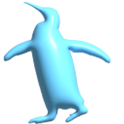 Simple 3D Blue Penguin Hand Cursor
