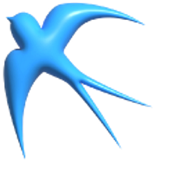 Simple 3D Blue Swallow Arrow Cursor