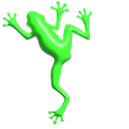Simple 3D Green Frog Arrow Cursor