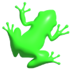 Simple 3D Green Frog Hand Cursor