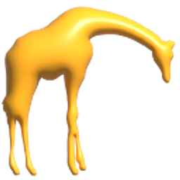 Simple 3D Orange Giraffe Hand Cursor