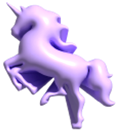 Simple 3D Purple Unicorn Arrow Cursor