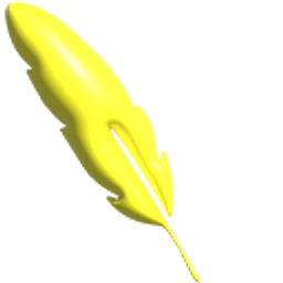 Simple 3D Yellow Feather Arrow Cursor