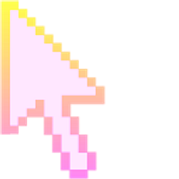 Sky Sunset Pixel Pink Arrow Cursor