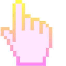 Sky Sunset Pixel Hand Cursor