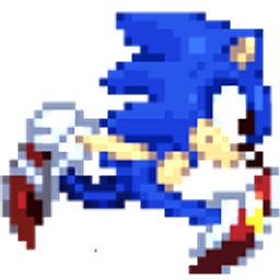 Sonic the Hedgehog Pixel Hand Cursor