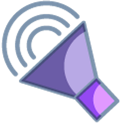 Sound On Off Button Purple Arrow Cursor